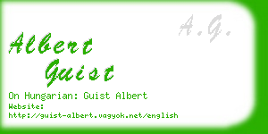 albert guist business card
